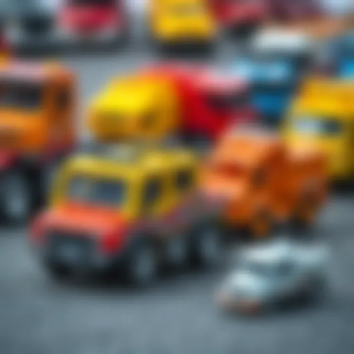 Variety of Battery-Powered Truck Models Different models of battery-powered truck cars for kids