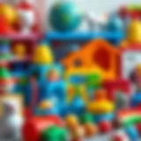 A colorful array of educational toys for children of various ages.