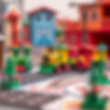 Colorful train cards promoting cognitive development