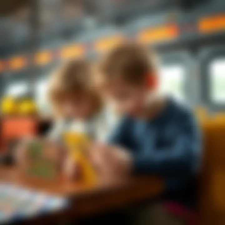 Engaging children with train cards during playtime