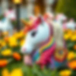 Colorful unicorn-themed backpack for children