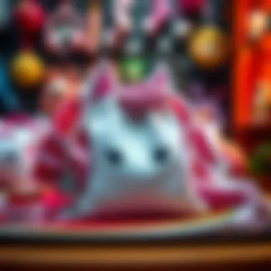 Material options for unicorn bags displayed