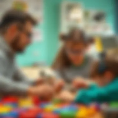 Parental Insights During Uno Flex Playtime Parents observing children's play with Uno Flex