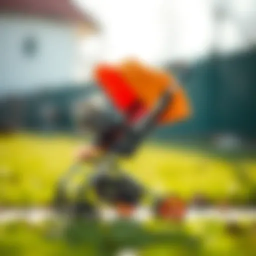 Safety features of a used baby stroller