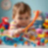 Colorful stretchy toys enhancing creativity in children