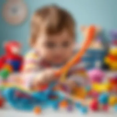 Stretchy Toys and Child Creativity Colorful stretchy toys enhancing creativity in children