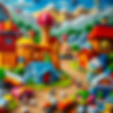 A vibrant puzzle painting in progress