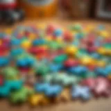 Colorful puzzle pieces scattered on a table