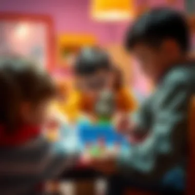 Children collaborating in educational games