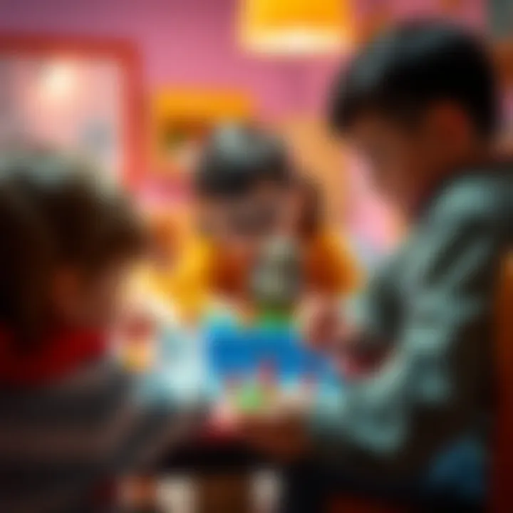 Children collaborating in educational games