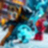 Zane showing his ice powers in Ninjago