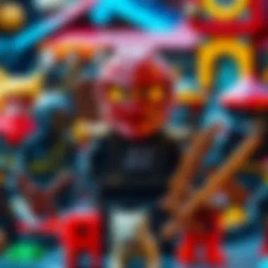 Zane-themed toys displayed for children