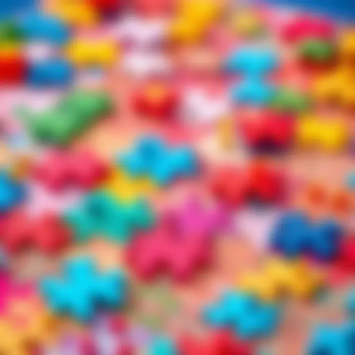 A colorful puzzle layout encouraging problem-solving abilities.