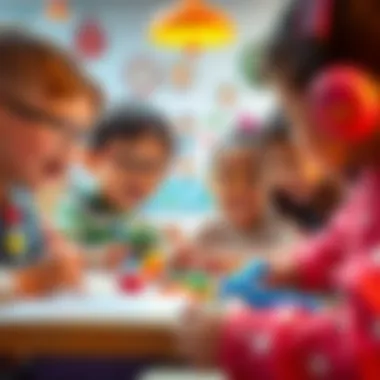 Kids participating in a fun educational activity that promotes teamwork.