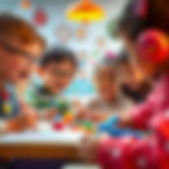 Kids participating in a fun educational activity that promotes teamwork.