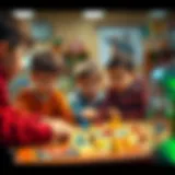 Children engaged in strategic board games